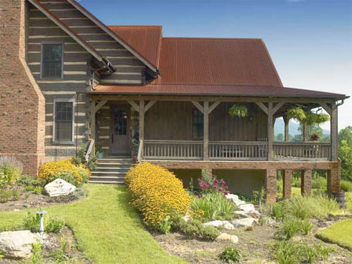 New Eastern White Pine Log Home Brims with Historic Charm