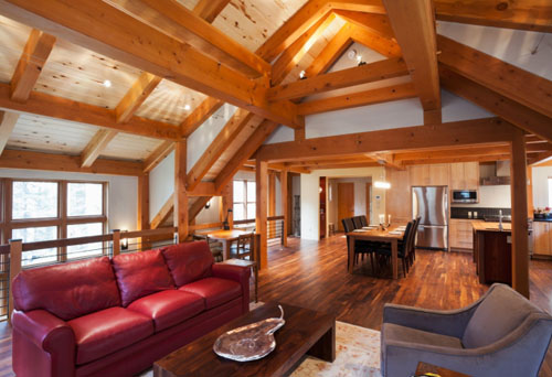 Contemporary Timber Frame: Sleek New Mexico Ski House
