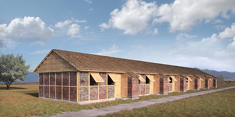 Wood-Frame Emergency Shelters Made From Earthquake Rubble